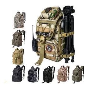 Kamperen Wandelen Klimmen Survival Trekkingtas Pack Camouflage Tactische Rugzak Camo 45l Reizen Buiten Waterdicht Oxford Mannen