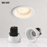 ±25 ° Downlight LED Inclinable IP65 avec Diffuseur en Verre et Nid d'Abeille en Option pour Hôtels et Bureaux