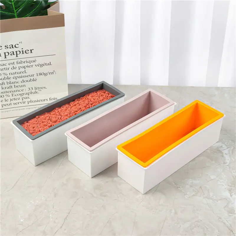 Reusable Loaf Soap Mold Box Rectangular Soap Mold Large Soap Mold With Plastic Box