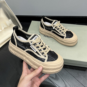 Spring 2026 model casual shoes - breathable, simple <b>canvas</b> shoes, slim style, versatile trendy shoes, retro single shoes, lightw - Product Image 4
