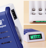 Chargeur de batterie intelligent à charge rapide à 4 emplacements, écran LCD électrique AA AAA, chargeur de batterie 1.2V