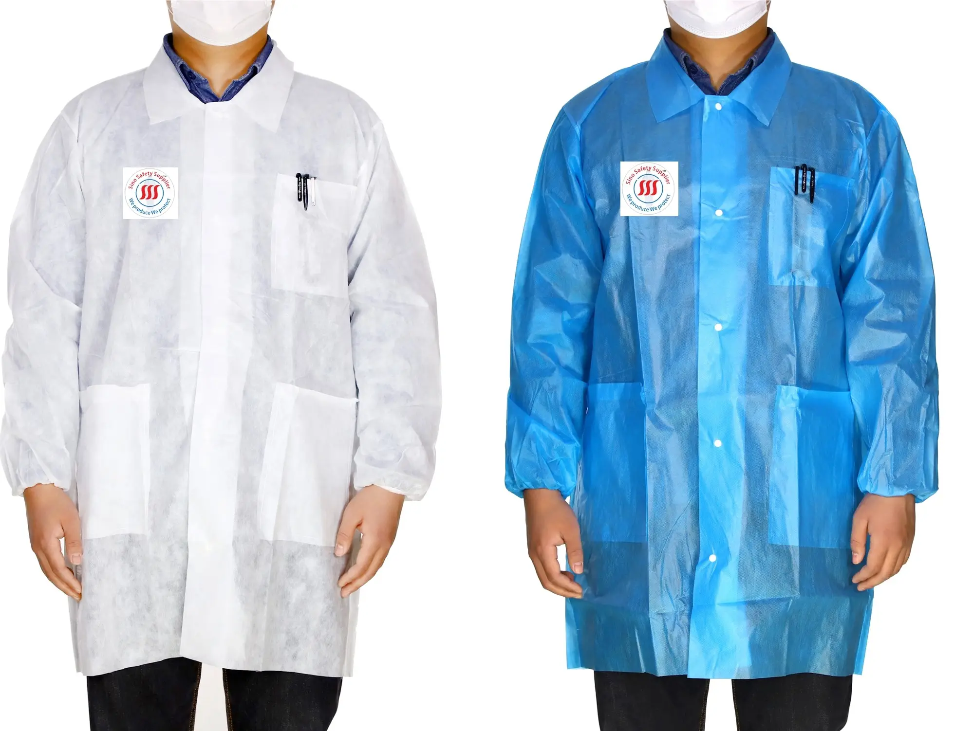 Disposable Protective Cloth Waterproof Breathable Film cheap medical non woven doctor Disposable lab coat
