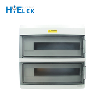 Boîte de distribution/jonction Hielek modèle 1536 IP66 étanche PC+ABS 230V/400V 100A pour usage extérieur certifiée CE 24 prises