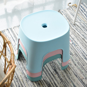 Thickened Plastic Stool <b>Stackable</b> Nordic Style Home <b>Chair</b> Living Room Furniture Blue And Other Colors Available - Product Image 4
