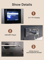 Radio Portabel rumah AM FM SW, pemutar musik mp3 dan lampu LED dengan USB TF