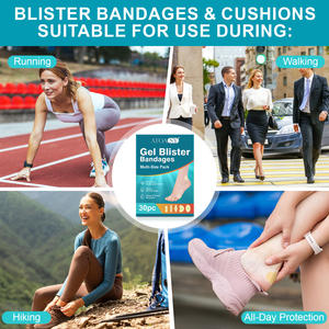 ATOANY Soporte para Curación Natural, Minimiza el Desgaste, Resistente al <span class=keywords><strong>Agua</strong></span> y al Sudor, Paquete Multitamaño, Vendajes de Gel Hidrocoloide para <span class=keywords><strong>Ampollas</strong></span> - Product Image 4