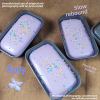 Jouet Squishy en Boîte Extra Doux à Rebond Lent - Saveur Taro-Lait - Matériau PU - Jouet Anti-Stress à Presser - Nouveauté - À partir de 14 Ans