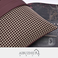 AIBUZHIJIA Verzierte moderne Lendenwirbel kissen bezug Home Decoration Luxus Weinrot Kissen bezüge