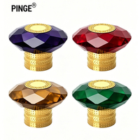 Capuchon de parfum PINGE Snake haut de gamme en marbre véritable, verre taillé, prisme en grès, aluminium arc-en-ciel