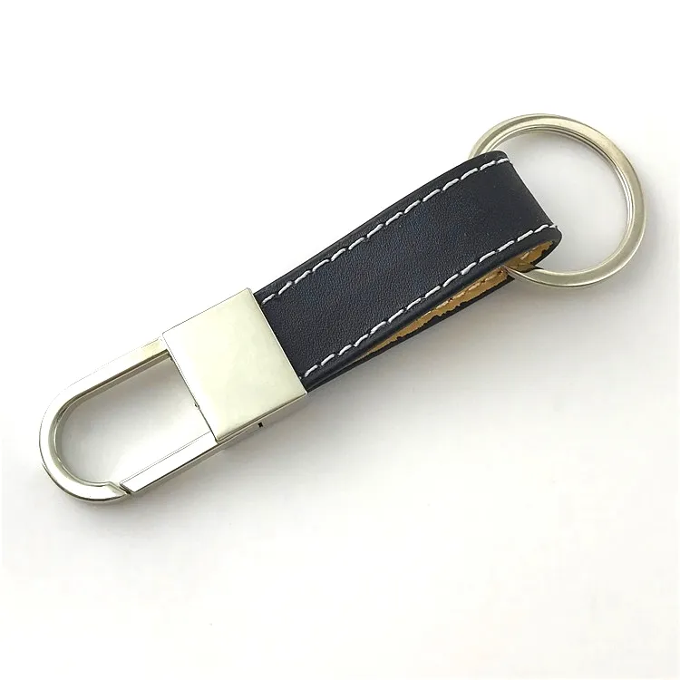 Hot Selling cheap fashion custom Car Logo pu leather keychain key ring holder