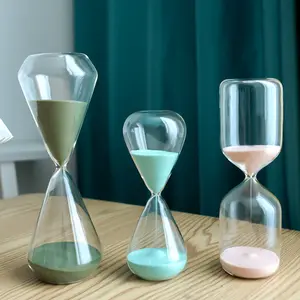 3 5 10 15 30 60 Minutes Hourglass Sand Timer Transparent Colored Glass Color Sand inspired Glass Home office Decor Hourglass