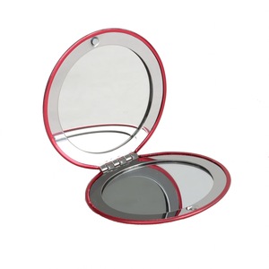 Round <b>Double</b>-<b>Sided</b> Makeup <b>Mirror</b> Aluminum Anodized Portable Compact <b>Mirror</b> With Glass Lens For Travel And Gift - Product Image 2