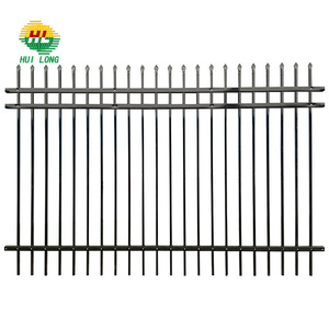 Wrought sắt an toàn hàng rào bảng đen <span class=keywords><strong>PVC</strong></span> bọc thép thép hiện đại picket hàng rào cho ngoài trời xử lý nhiệt - Product Image 5