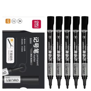 Marqueur permanent Deli S550 à base d'huile, pointe épaisse 30 mm, stylo d'écriture imperméable, lot de 12 - Product Image 5