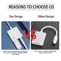2 in 1 USB Typ C bis 3,5mm Lade buchse Audio Splitter Kopfhörer adapter