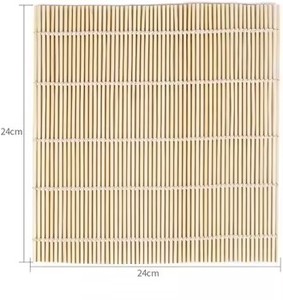 Tapis à <span class=keywords><strong>sushi</strong></span> japonais carré en bambou écologique, tissé à la main, de qualité alimentaire, facile à utiliser, avec tailles personnalisables pour la cuisine à domicile - Product Image 4