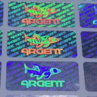 Autocollant holographique anti-contrefaçon, autocollant holographique 3D couleur, étiquette holographique avec code QR, autocollant holographique transparent M