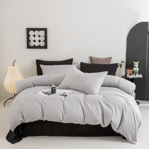 Ensemble de literie d'hôtel en microfibre brossée ultra douce 4 pièces, drap plat, drap housse avec <span class=keywords><strong>2</strong></span> taies d'oreiller pour la maison et l'hôtel - Product Image 6