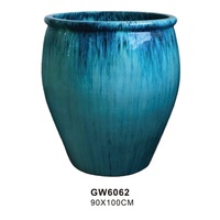 Pots à plantes en céramique d'extérieur surdimensionnés, forme de baril à large ventre, pour hôtels, maisons d'hôtes et jardins