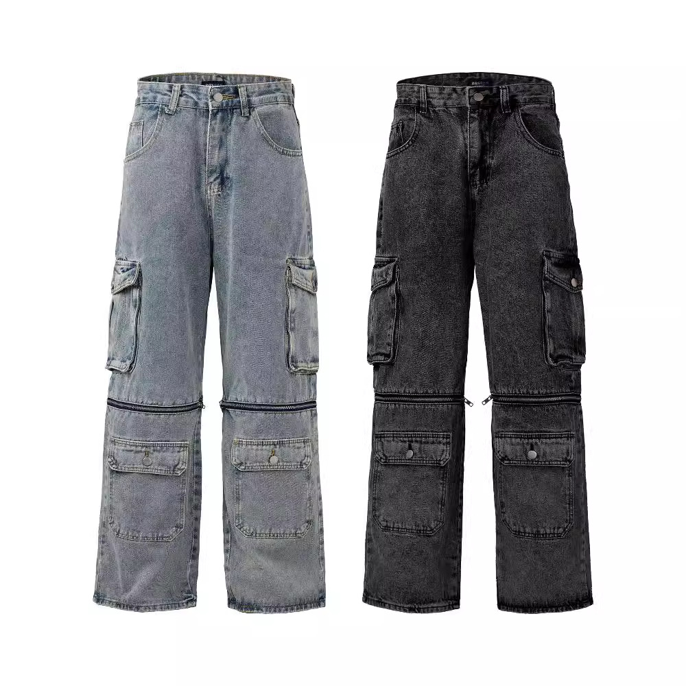 Wide Washed Jeans Men - Baggy Style Fashion Trousers