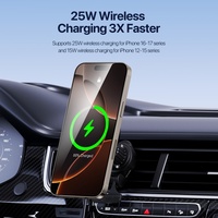 Chargeur de voiture sans fil magnétique à charge rapide Qi2.2 25W avec aimants N54 Support de téléphone pour voiture OJD-SV28