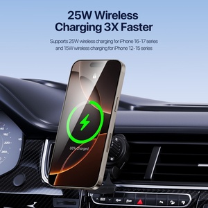 <span class=keywords><strong>Chargeur</strong></span> de voiture sans fil magnétique à charge rapide Qi2.2 25W avec aimants N54 Support de téléphone pour voiture OJD-SV28 - Product Image 5