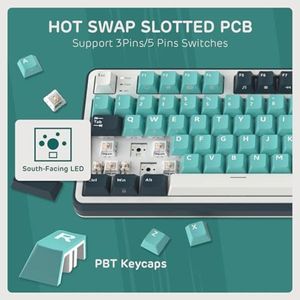 Teclado Mecánico Inalámbrico OEM ODM con Pantalla Inteligente y Perilla, Teclado para Juegos RGB <span class=keywords><strong>de</strong></span> 96 Teclas - Product Image 6