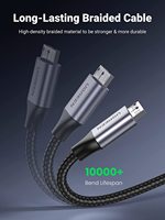 Cable Micro USB 3.0 UGREEN, Cable USB 3.0 A a Micro B, Cable de Disco Duro Externo con Trenzado de Nailon, Compatible con Samsung Galaxy