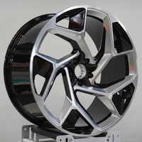 Nouvelle jante en alliage d'aluminium forgée de luxe à cinq branches, finition brillante noir argenté, 5x120 5x114.3, pour voitures particulières Tesla BYD