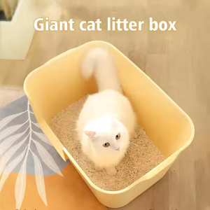 Halb geschlossene offene Katzen toilette mit Mülls chaufel, High Edge Cat Katzen toilette, tragbare Toiletten schüssel für Haustiere und Zubehör - Product Image 2