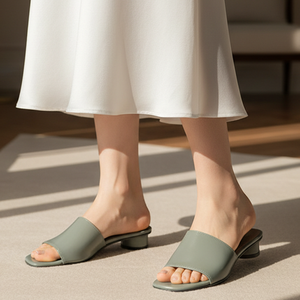 Mules d'été à talons bas et bout ouvert pour femmes, grandes tailles 46, style sandales habillées pour le bureau - Product Image 6