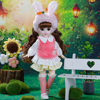 Muñeca articulada de 30cm y 23 articulaciones móviles, bisagra de ojo simulada en 3D, casa de muñecas para niñas, vestido DIY, regalo de cumpleaños, juguetes para niños y niñas
