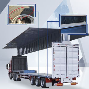 Semi-<span class=keywords><strong>remorque</strong></span> à plateau fermé pour le transport de marchandises sur longue distance, 3 essieux, capacité de charge de 60 tonnes, avec <span class=keywords><strong>porte</strong></span> latérale ouvrante - Product Image 4