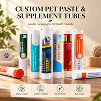 Tube de complément alimentaire pour animaux de compagnie avec bouchon détachable, emballage rechargeable facile à presser pour les soins quotidiens
