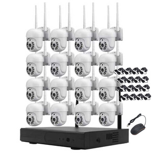 CCTV Baru 5MP Nirkabel WiFi Kamera Keamanan IP66 yang Dapat Dipindahkan Kit NVR 16-Channel Penglihatan Malam Berwarna Penuh Eseecloud Cloud - Product Image 1