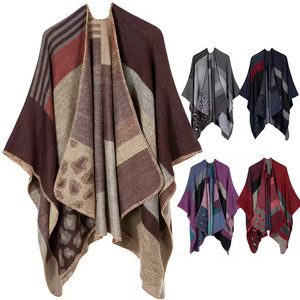 Factory Custom Women's Shawl Wrap Poncho Cape <b>Cardigan</b> Sweater <b>Open</b> <b>Front</b> Shawl for Spring Fall Winter - Product Image 1