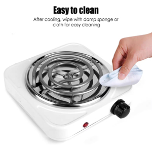 <span class=keywords><strong>Plaque</strong></span> chauffante électrique portable à brûleur unique en fonte avec 5 niveaux de température réglables pour la maison - Product Image 6