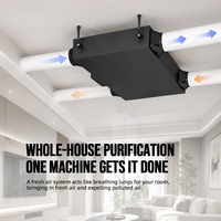Ventilateur de ventilation à récupération de chaleur ERV pour toute la maison, à conduits dissimulés, bidirectionnel, pour installation dans une maison neuve