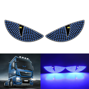 Luces LED USB con diseño de ojos de demonio para la pantalla del parabrisas trasero, luces decorativas azules y rojas para autos. - Product Image 1