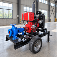 Pompe à eau diesel portable 20 CV à turbine centrifuge et à flux mixte de 2, 4, 6, 8 pouces pour l'irrigation agricole des vergers et des fermes