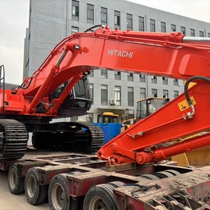 Excavatrice hydraulique Hitachi Zaxis 600, modèle 60 tonnes, couleur rouge, chenilles équipées, boîte de vitesses hydraulique - Product Image 6