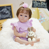 Muñecas Bebé Reborn Realistas de 20 Pulgadas, Personalizadas, en Stock, con Piel Pintada en 3D, de Silicona, Vinilo y Algodón, para Recién Nacidos