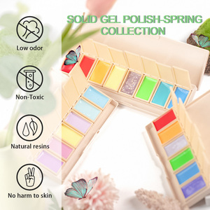 BOZLIN 2024 Printemps Série 20 Couleurs Solide <span class=keywords><strong>Pastel</strong></span> Crème Pudding Soak Off UV Vernis À Ongles Gel Solide avec Brosse À Ongles - Product Image 2