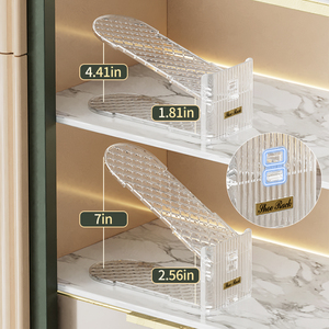 Rak Sepatu Ganda Grosir Penghemat Ruang Penyimpanan Organizer untuk Ruang Tamu Dapat Disesuaikan Kreatif Sederhana Plastik Rumah Dalam Ruangan - Product Image 4
