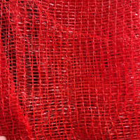 Sacs en filet pour oignons et ail en PEHD bordeaux, réutilisables, haute qualité, pour usage agricole, services de moulage par soufflage et découpe, capacité de charge 10-30 kg