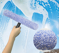 Tampons de nettoyage de vitres de fenêtre de salle de bain de voiture professionnelle T porte-barre de remplacement épurateur de fenêtre en microfibre pour le nettoyage