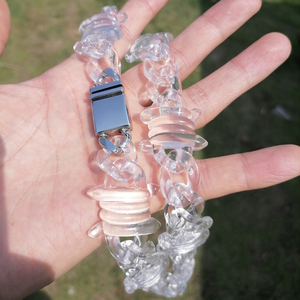 Nuovo arrivo Punk in metallo catenina catenina di sicurezza gioielli in acrilico esagerato collana a catena spessa regalo per le donne - Product Image 2