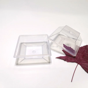 Tasse à pudding en plastique PS transparent lourd avec couvercle Mini vaisselle de service pour fêtes et desserts <span class=keywords><strong>Miniware</strong></span> Crystal Clear - Product Image 5