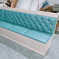 Ensemble de table et de chaises personnalisable pour restaurant, cantine, stand commercial, style luxe léger, avec canapé et sac souple, inspiré des tendances des influenceurs