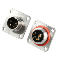 Connecteur M16 à bride carrée étanche IP67 mâle/femelle pour systèmes automobiles, aérospatiaux, industriels, marins et extérieurs